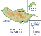 Carte de l'archipèle de Madère
